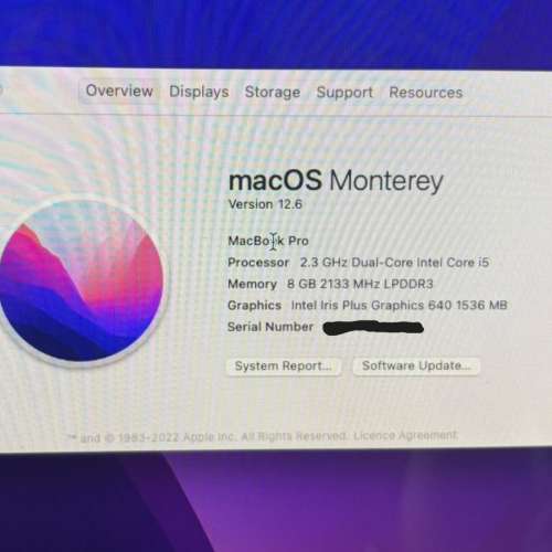 2017 13" i5 Macbook Pro A1708