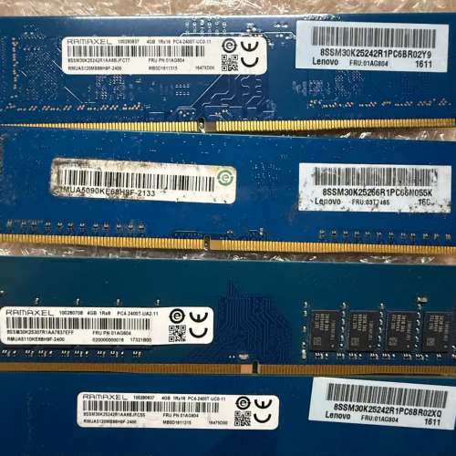 拆機 DDR4 4GB / 8GB UDIMM / SODIMM