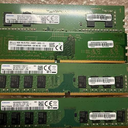 拆機 DDR4 4GB / 8GB UDIMM / SODIMM