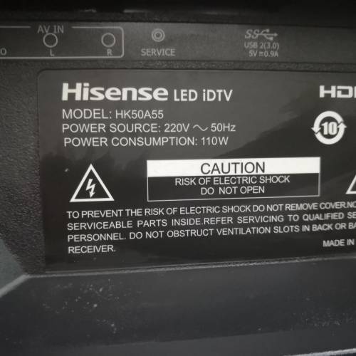 Hisense HK50A55 50吋4K電視(100%全正常,畫面冇花整體靚仔)
