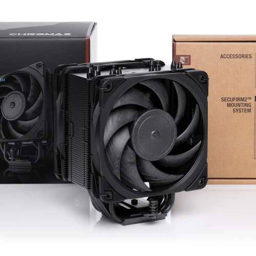 Noctua NH-U12A chromax.black貓頭鷹多導管風冷散熱器+ Noctua 貓頭鷹 NF-A12x25 PW...