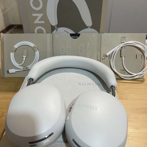 【95%新全套有盒有收據】Sonos Ace 頭戴式主動降噪耳機 (柔白色)｜空間音訊/強勁降...