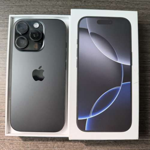 iPhone 16pro  256gb,港行雙卡黑色鈦金屬，極新冇維修冇暗病，電池健康度90，所有原...