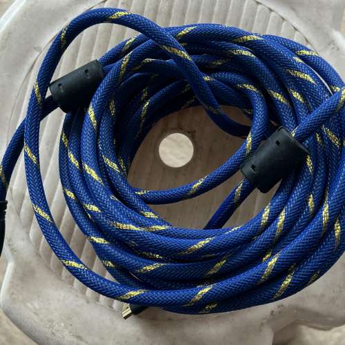 特長 約 8M 藍金編織 磁環 HDMI cable 纜線 清屋出售 HK$58.00