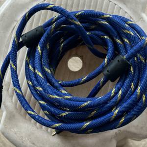 特長 約 8M 藍金編織 磁環 HDMI cable 纜線 清屋出售 HK$58.00