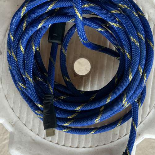 特長 約 8M 藍金編織 磁環 HDMI cable 纜線 清屋出售 HK$58.00