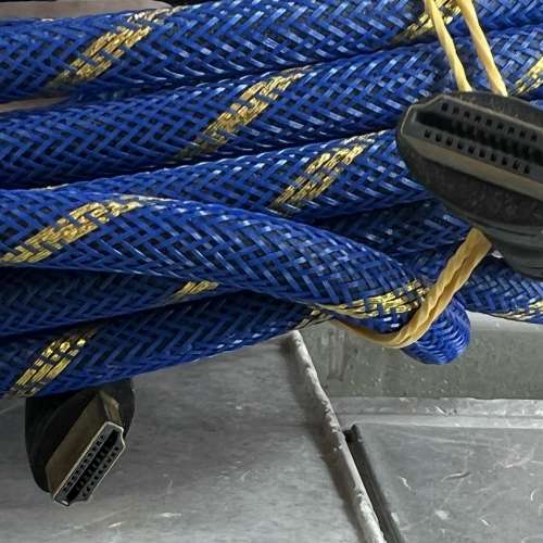 特長 約 8M 藍金編織 磁環 HDMI cable 纜線 清屋出售 HK$58.00