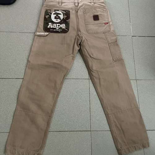Aape (SIZE : M)卡其色長褲 耐磨帆布料長褲 清屋出售 HK$138.00