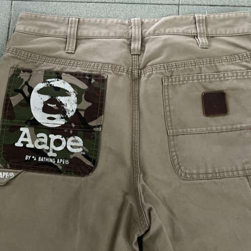Aape (SIZE : M)卡其色長褲 耐磨帆布料長褲 清屋出售 HK$138.00