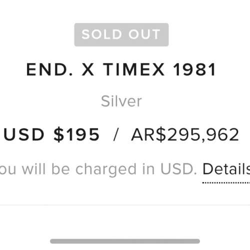 END. x Timex 1981 Reissue Inspired, not Seiko, Swatch x