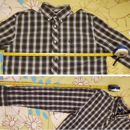 Fred Perry  新淨 靚仔 格仔 長袖恤衫，有心口Logo。岩平時返工或出街著 M size / ...