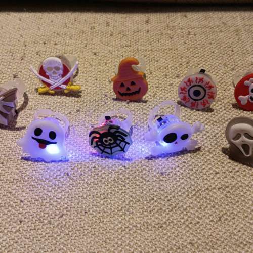 Halloween LED Light Up Rings 萬聖節LED發光戒指 - $10 each