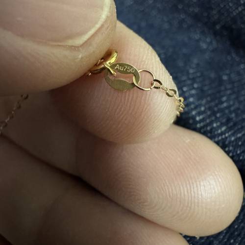 18k 金天然大溪地 keshi 海藍寶滿天星頸鏈