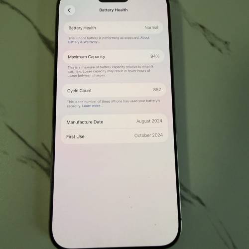 iphone 16 pro max 512 gb 94% 電池