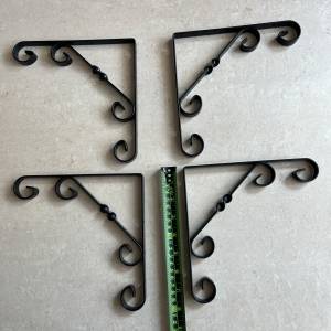Premium European Wrought Iron Shelf Brackets Supports高品質歐陸鐵藝層板支架 裝...