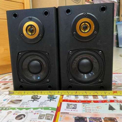 黑色書架喇叭 一對