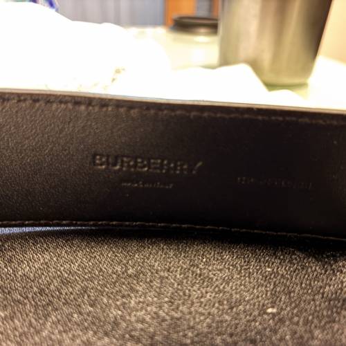 99% new - Burberry Vintage Check TB monogram belt 經典印花皮帶