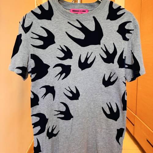 Alexander McQueen McQ - Signature Swallow Print Grey T-Shirt（經典燕子印花灰色...