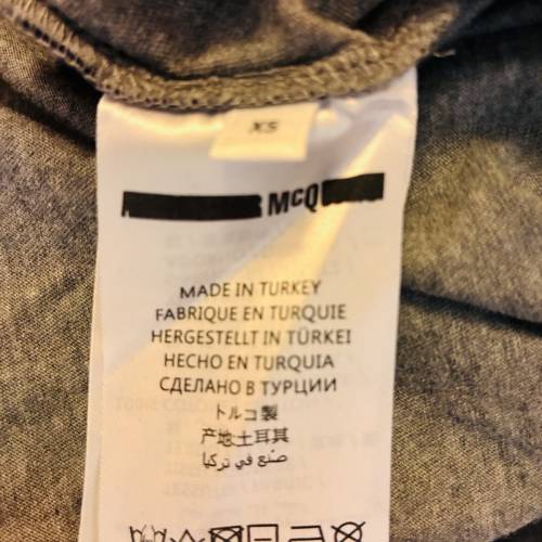 Alexander McQueen McQ - Signature Swallow Print Grey T-Shirt（經典燕子印花灰色...