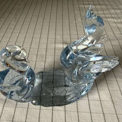 超名貴極罕有透明水晶玻璃擺設 北極熊 大象 天鵝