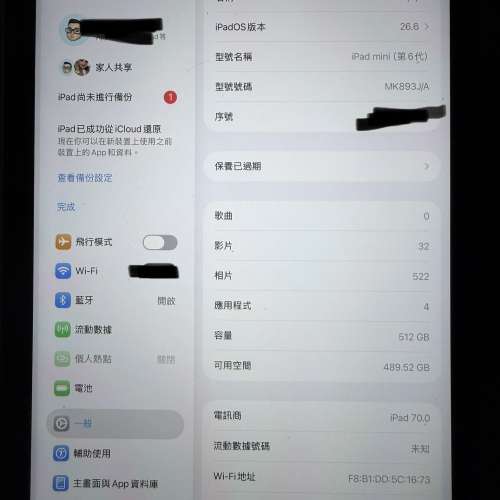 iPad mini 6 512 gb cellular + wifi