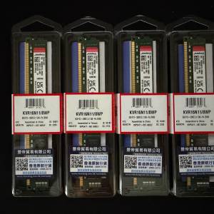 Kingston KVR16N11/8WP DDR3-1600 8GB x 1件 (全新品 未開盒)