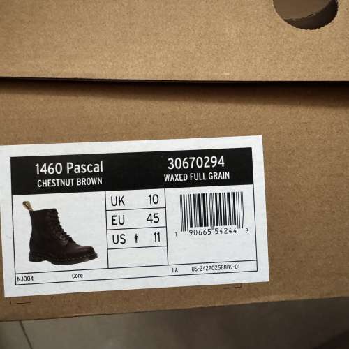 Dr. Martens 1460 Pascal Chestnut Brown 馬丁靴 UK 10, EU 45, US 11