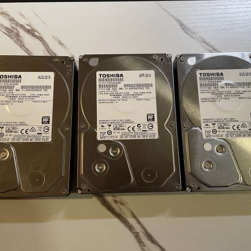 3隻 Toshiba 2TB DT01ACA200 X3