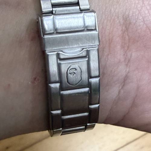 【激罕全齊/急放】2007年元祖 BAPE BAPEX Type 1 綠迷彩綠水鬼機械錶（有原廠保書/...