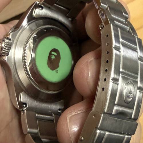 【激罕全齊/急放】2007年元祖 BAPE BAPEX Type 1 綠迷彩綠水鬼機械錶（有原廠保書/...