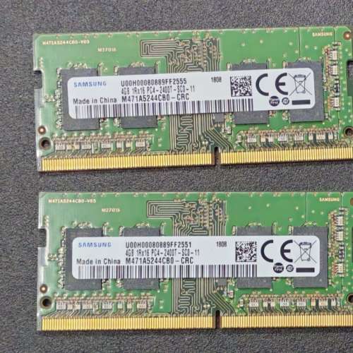 Samsung DDR4 4GB 2400T notebook 2條