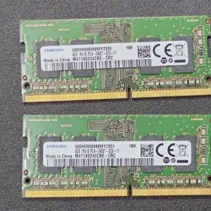 Samsung DDR4 4GB 2400T notebook 2條