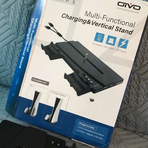 🎮 Fit SONY PS5 - Multi-Functional Charging Dock Vertical Stand NEW 遊戲機 充...
