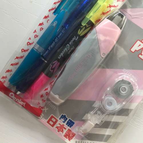 ✏️ PENTEL Stationery Set Pen Correctional Tape NEW 全新 文具 筆+改錯帶 ✏️