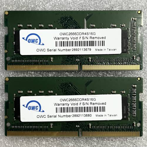 原裝 OWC2666DDR4S 16G SO-DIMMs 2666MHZ 32Gb kit (16Gb x2) Apple 專用