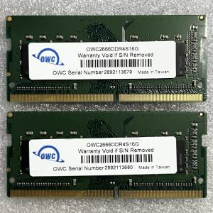 原裝 OWC2666DDR4S 16G SO-DIMMs 2666MHZ 32Gb kit (16Gb x2) Apple 專用