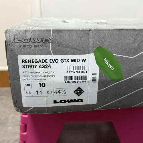 100% NEW LOWA RENEGADE EVO GTX MID W WIDE頭 US11 防水HIKING靴