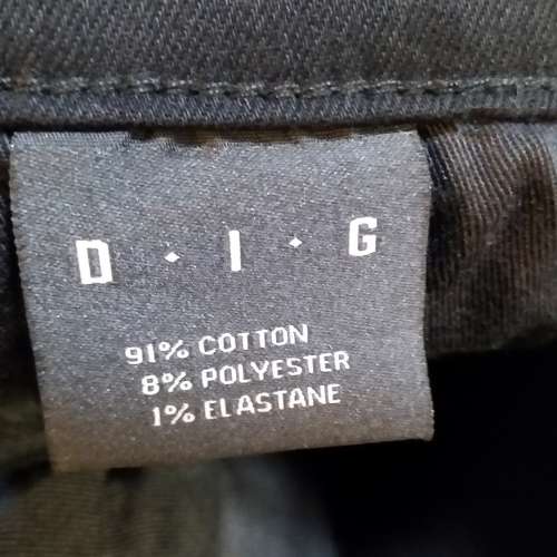 瑞典 D.I.G Denim Men's Jeans 30"腰 Slim Cut 男裝全黑修身牛仔褲
