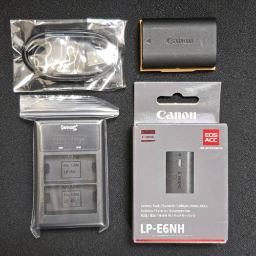 (2粒)Canon LP-E6NH & E6N原廠電連 USB充電器