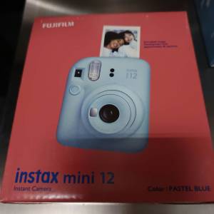 Fujifilm Instax Mini 12 即影即有相機+ camera case + instant film 10 sheets