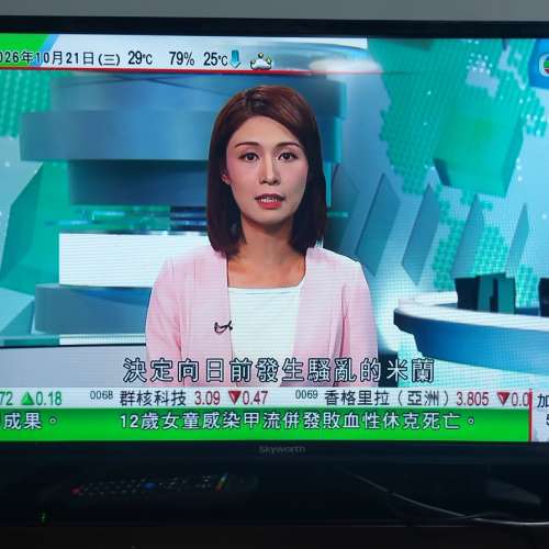屯門良景輕鐵站交收 Skyworth 創維 32吋 內置數碼廣播接收器 (iDTV) 連遙控