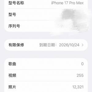iPhone 17 Pro Max 橙色 1TB (購入apple store)