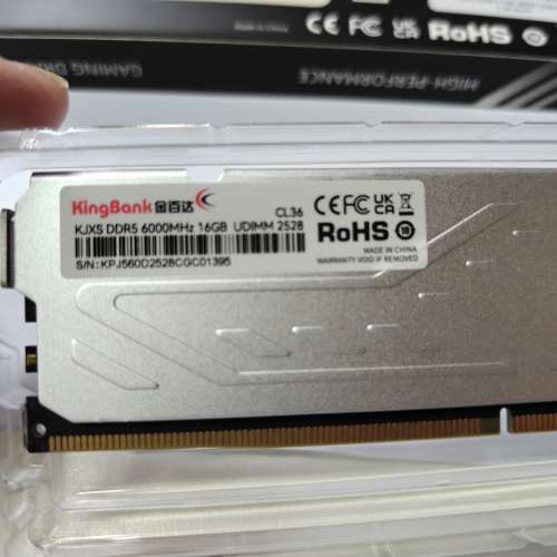 KingBank 金百達 16GB 單條 (1x16GB) D5-6000C36