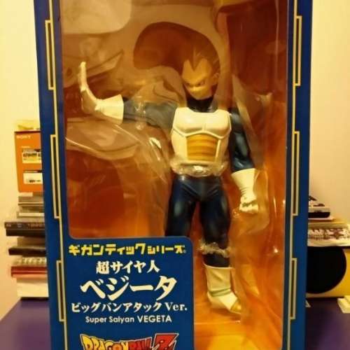 (100% New. 透明黃髮 + 大爆炸姿勢) x-plus 龍珠 比達 super Saiyan vegeta #toy d...