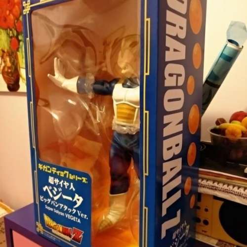 (100% New. 透明黃髮 + 大爆炸姿勢) x-plus 龍珠 比達 super Saiyan vegeta #toy d...