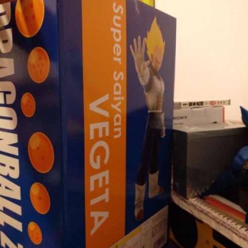 (100% New. 透明黃髮 + 大爆炸姿勢) x-plus 龍珠 比達 super Saiyan vegeta #toy d...