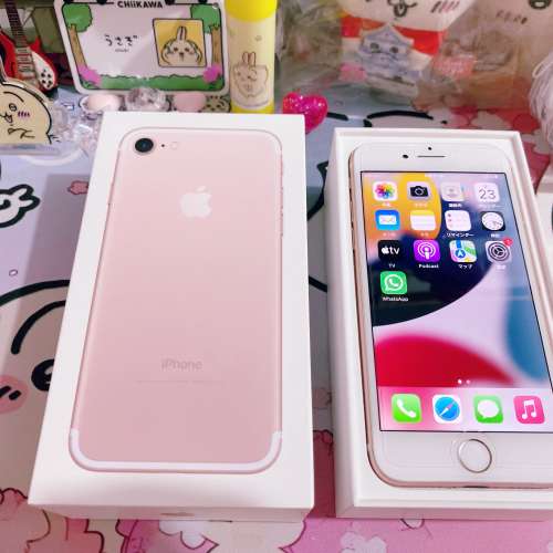 ♡日本版 iphone 7☆Rose Gold 玫瑰金粉紅色 靚機、已停產。☆ 32GB ☆ 100% 日本...