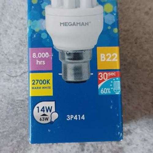 全新 MEGAMAN B22 14W LED 白光 燈泡