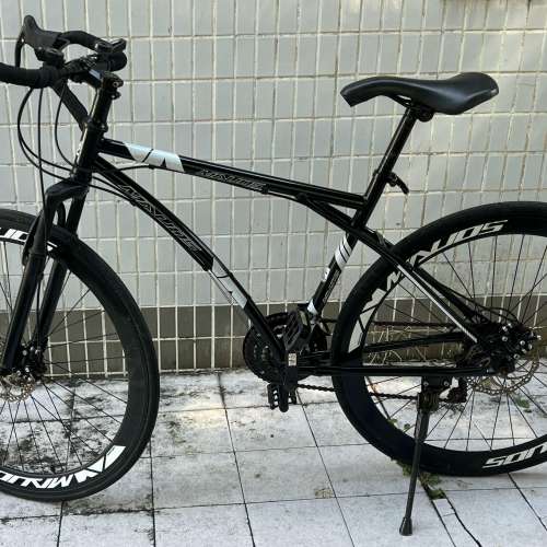 代友出售 淘寶 黑色 21波 碟煞 公路車 (請看內文 ), 賣一對車輪送車架 HK$150.00