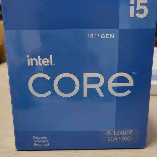 Intel i5 12400F 自用 升級放售 送intel原裝風扇